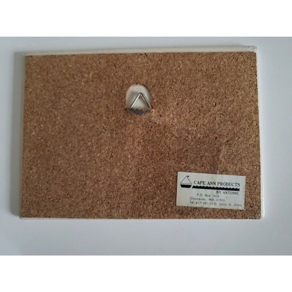 Carol H. Eldridge signed Wall Tile Cork Art Motif #1 Rockport Massachusetts - Picture 3 of 3